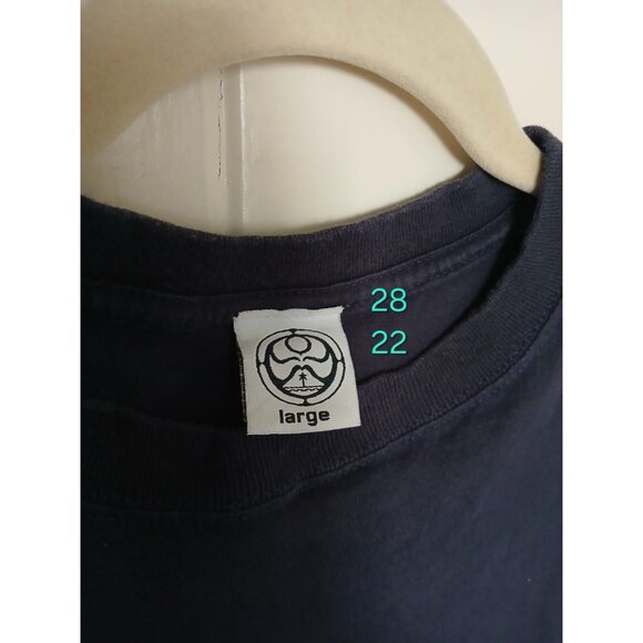 Vintage Y2K Hawaiian Island Creations Mens T-Shirt Large Kamehameha Statue Navy* - Picture 10 of 11